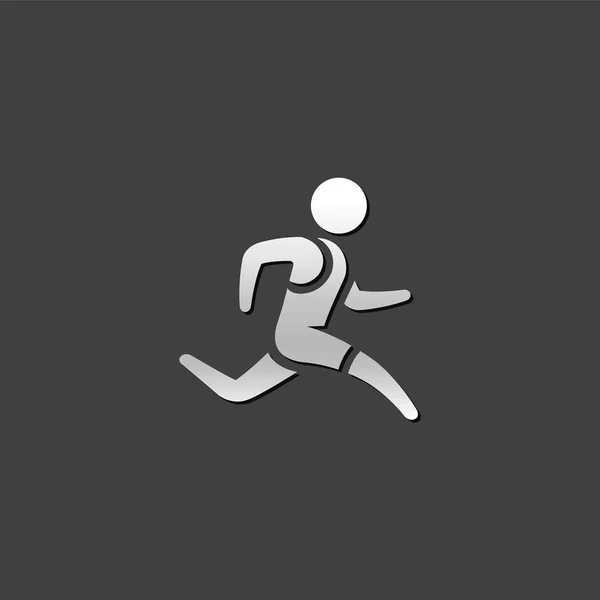 Correr icono atleta — Vector de stock