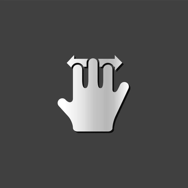 Fémes ikon - gesztus — Stock Vector
