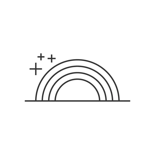Значок контура - Радуга — стоковый вектор