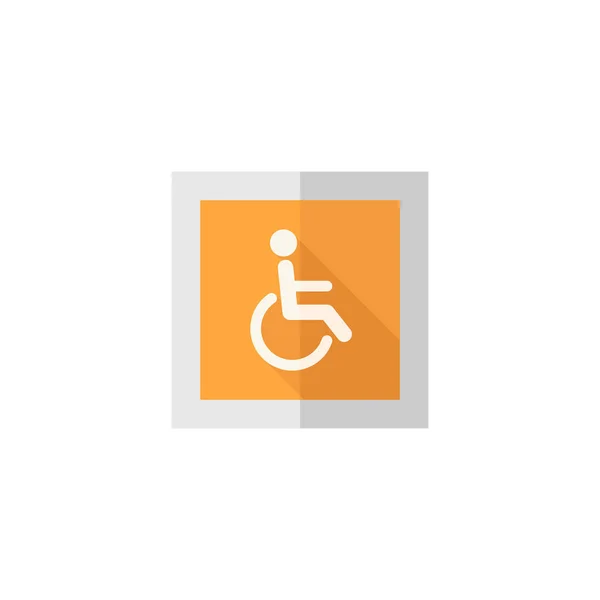 Icono plano - Acceso para discapacitados — Archivo Imágenes Vectoriales