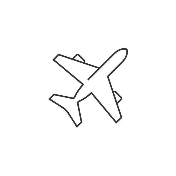 Garis luar ikon Pesawat terbang - Stok Vektor