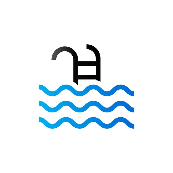 Duo tone icon - Schwimmbad — Stockvektor