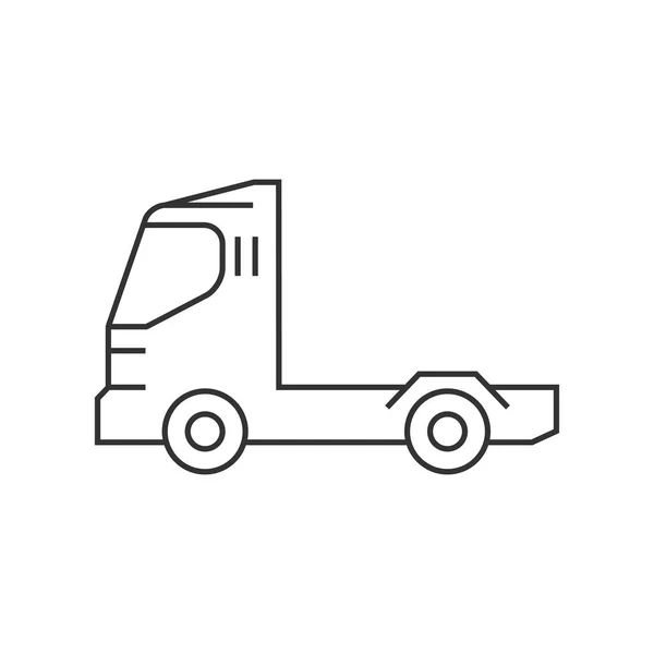 Umrisssymbol - Container-LKW — Stockvektor