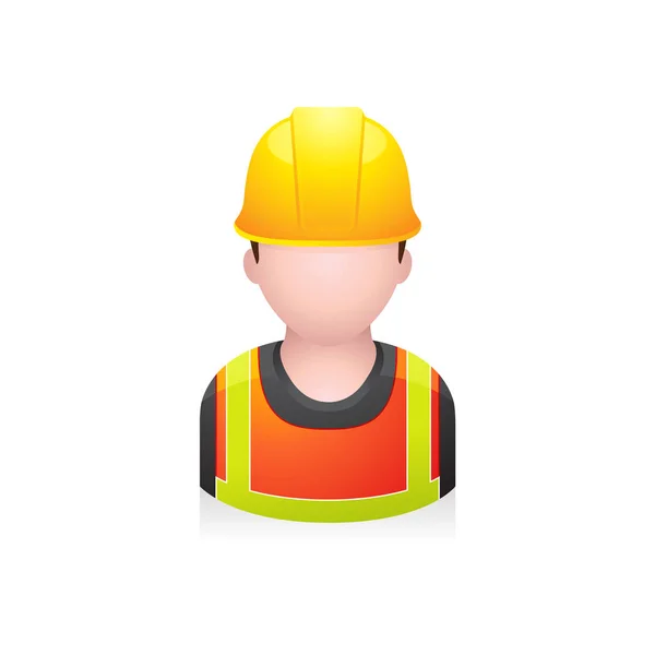 Trabajador de la construcción avatar — Vector de stock