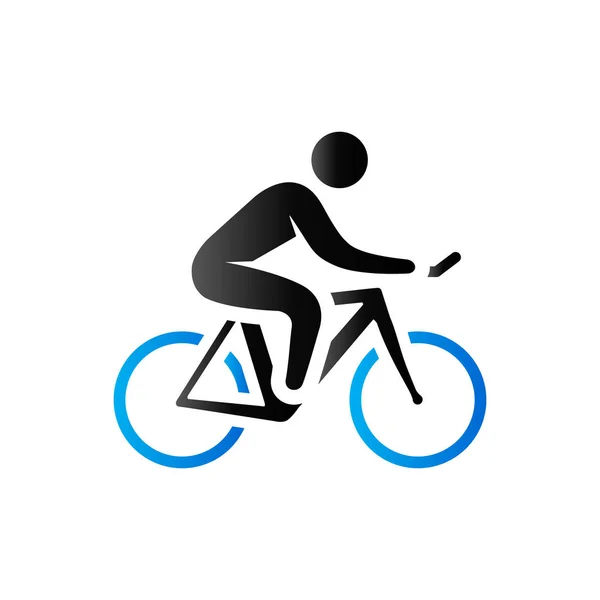 Icono de tono dúo - Ciclismo — Vector de stock