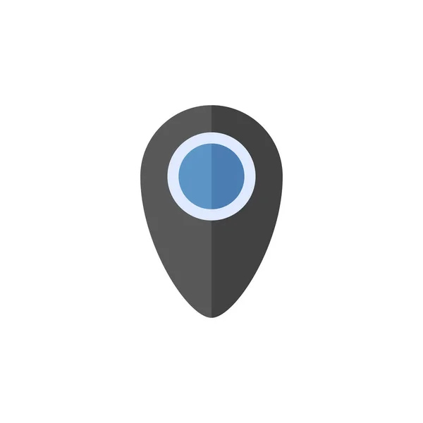 Platte icon - de kaart van de locatie van de Pin — Stockvector