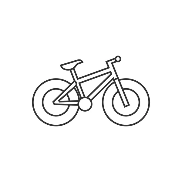 Icône de contour - gros pneu vélo — Image vectorielle