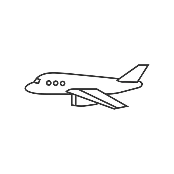 Umrisssymbol - Flugzeug — Stockvektor