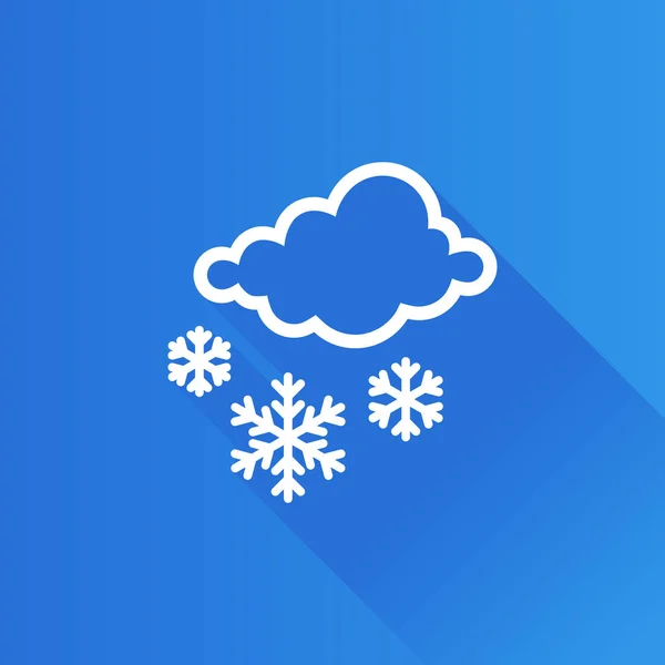 Metro-ikonen - väder mulet snöar — Stock vektor