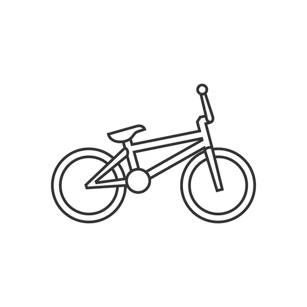 Icône de contour BMX vélo — Image vectorielle