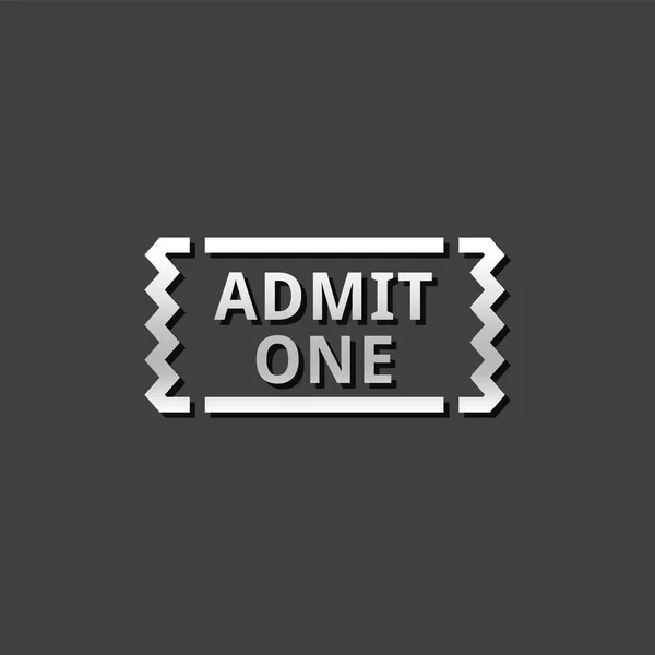 Metalen Icon - Ticket — Stockvector