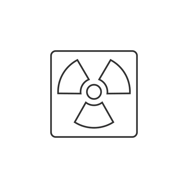 Umrisssymbol - radioaktives Symbol — Stockvektor