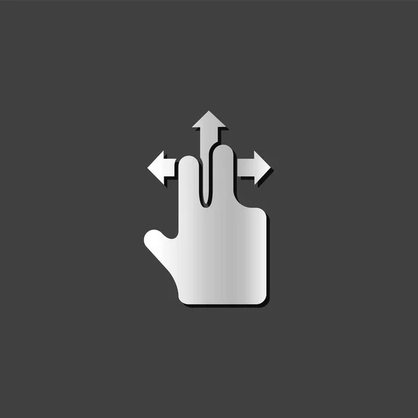 Metallic Icon - Gesture — Stock Vector