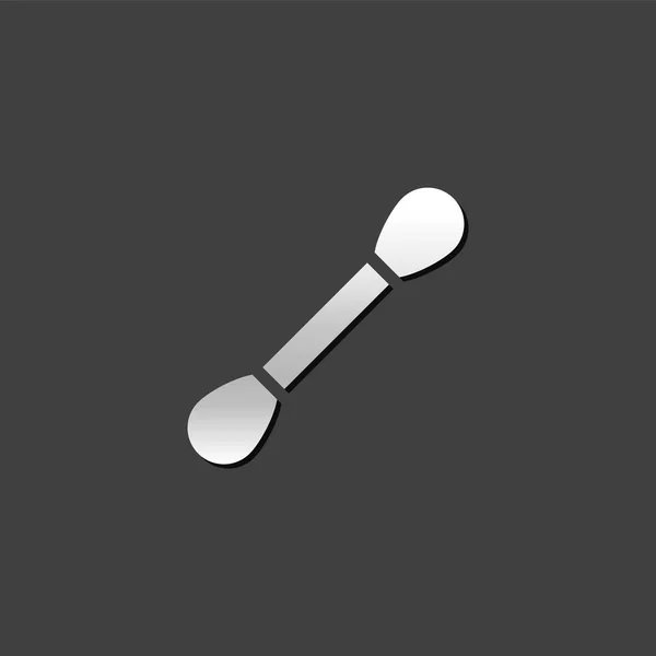 Металева ікона Бавовняний бутон — стоковий вектор