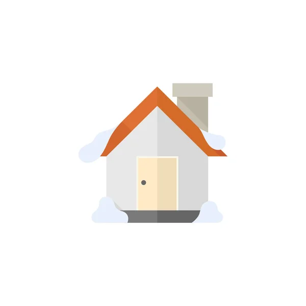 Platte icon - huis — Stockvector