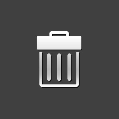 Metalik Icon - çöp kutusu