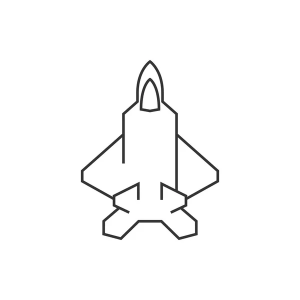 Umrisssymbol - Kampfjet — Stockvektor