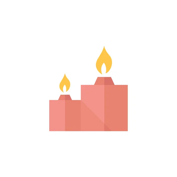 Platte icon - kaarsen — Stockvector