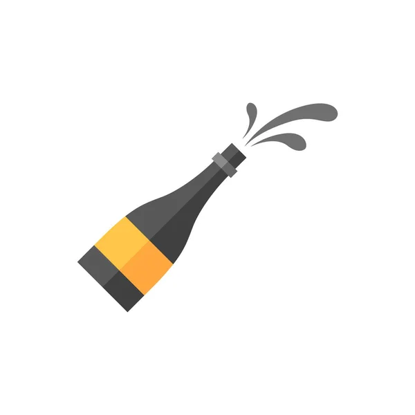 Düz simgesi - şampanya sprey — Stok Vektör
