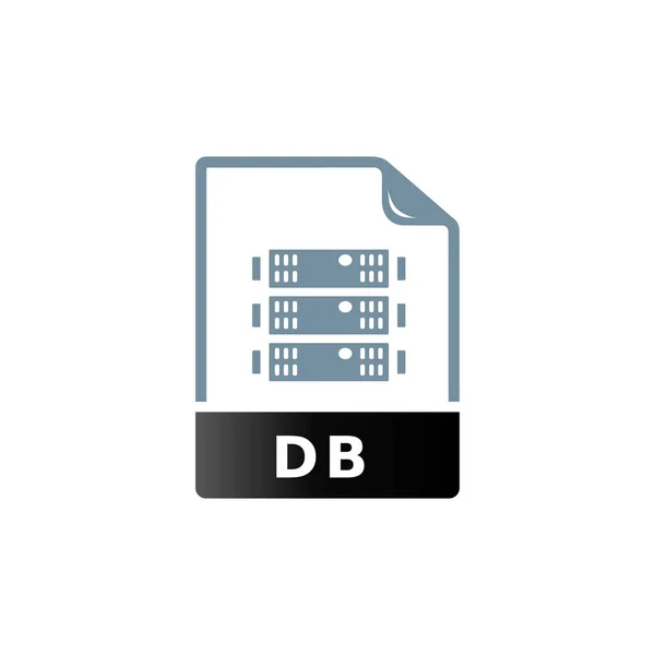 Ícone de Tom Duo formato de arquivo DB —  Vetores de Stock