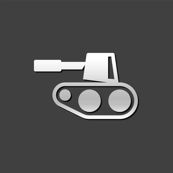 Metalen Icon - Tank — Stockvector