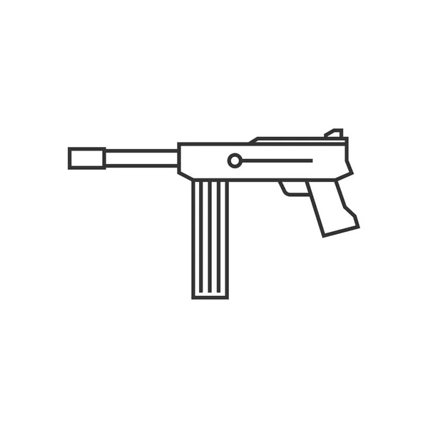 Umrisssymbol - alte Schusswaffe — Stockvektor