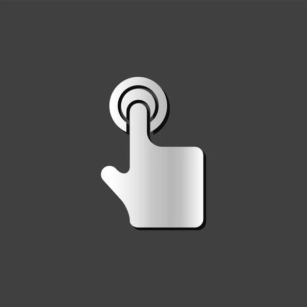 Metalen Icon - gebaar — Stockvector