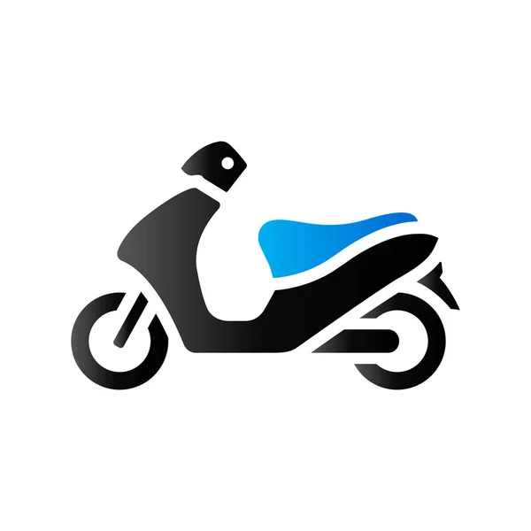 Ícone de tom duplo - Motocicleta — Vetor de Stock