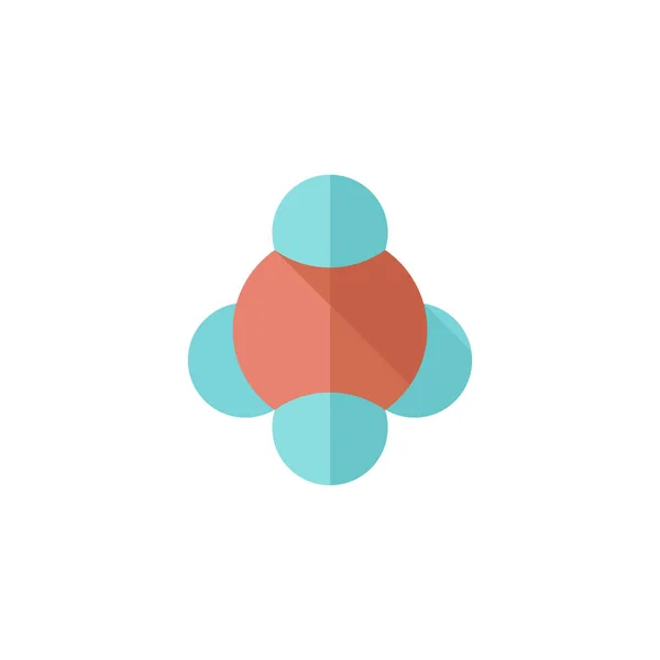 Icône plate - Molécules — Image vectorielle