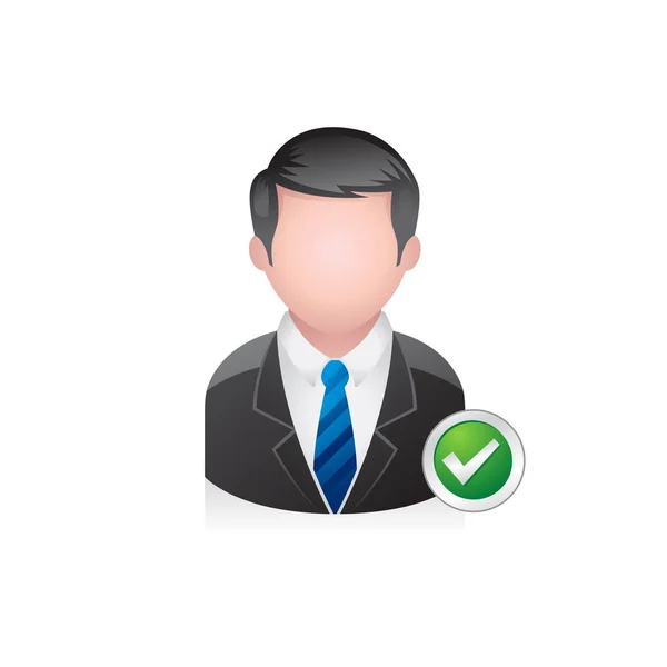 Businessman avatar icon — Stock Vector