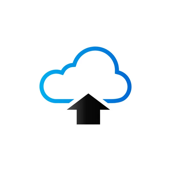 Duet ikona tonu - Cloud wysyłania — Wektor stockowy