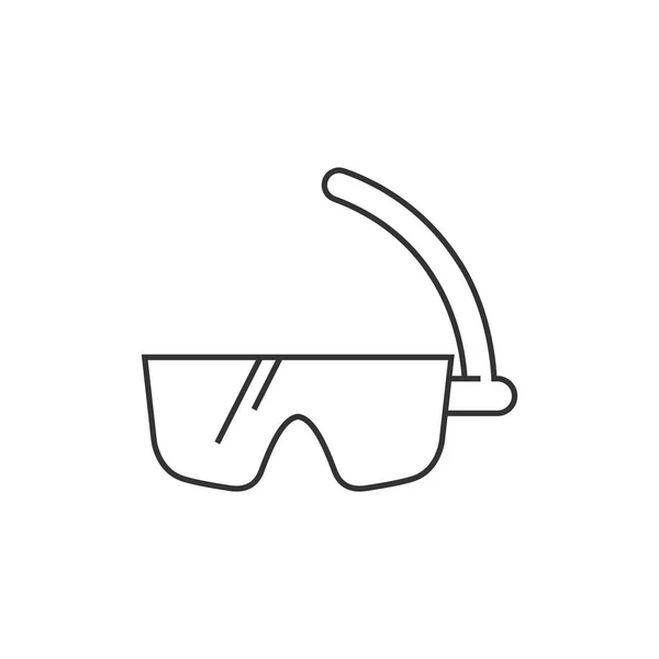 Masque masque tuba icône — Image vectorielle