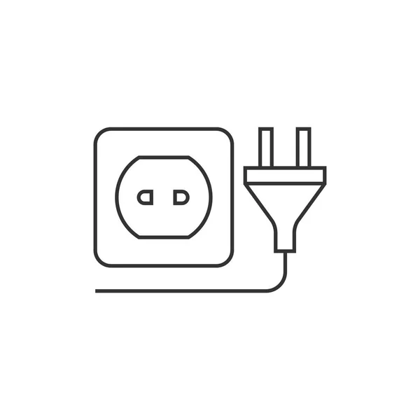 Osnovy ikona - elektrická zástrčka — Stockový vektor