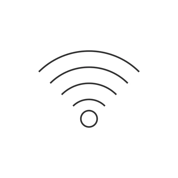 Icono del esquema - símbolo Wifi — Vector de stock