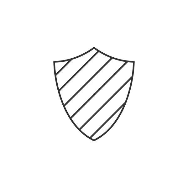 Значок контура - Щит — стоковый вектор
