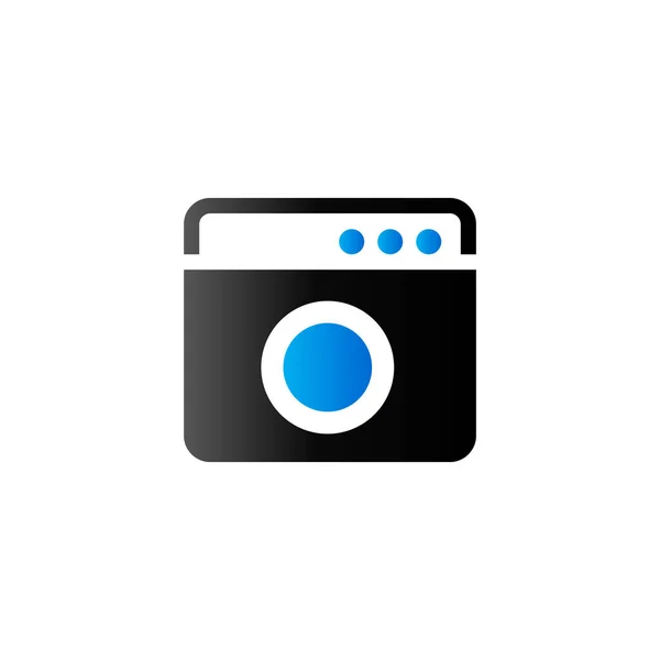 Duo Tone Icon - wasmachine wasserette — Stockvector