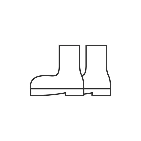 Umrisssymbol - nasse Stiefel — Stockvektor