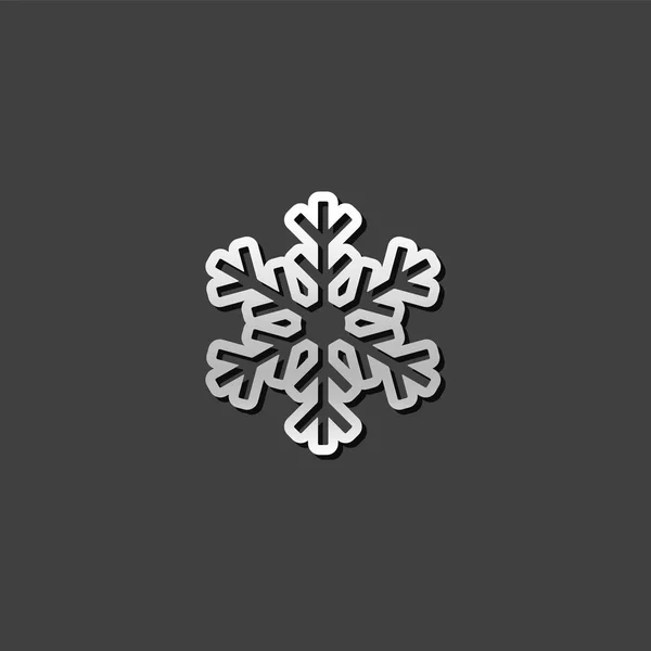 Metallisches Symbol - Schneeflocke — Stockvektor