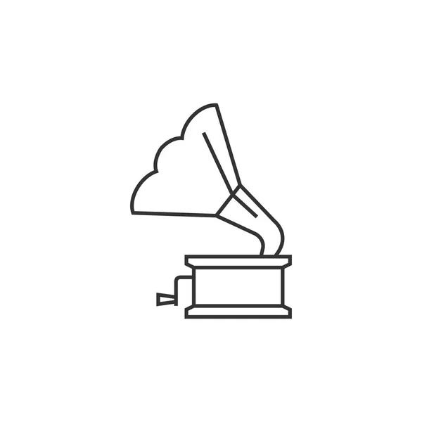 Icona del contorno - Grammofono — Vettoriale Stock