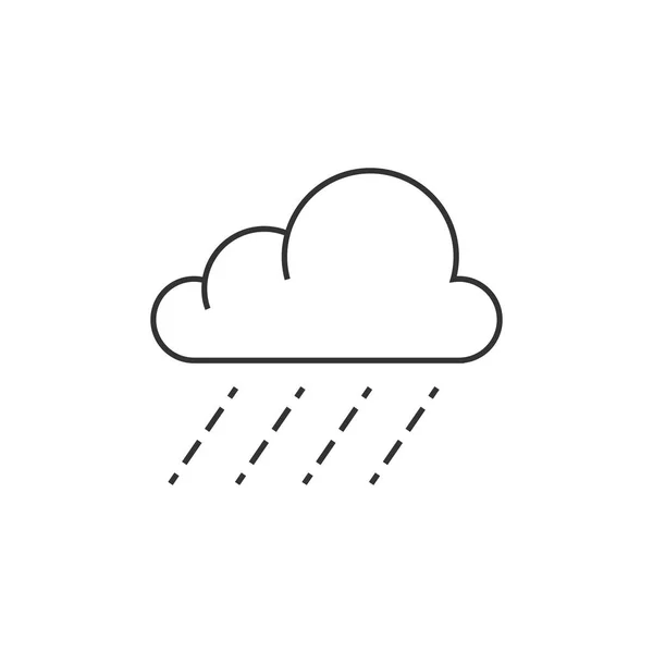 Значок контура - Облако дождя — стоковый вектор