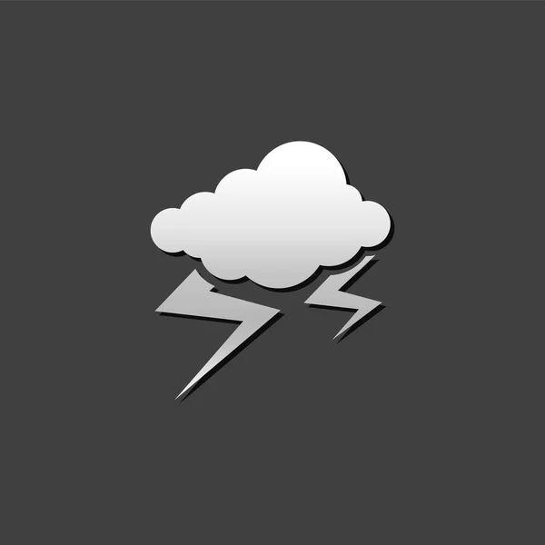 Metalik Icon - Hava bulutlu fırtına — Stok Vektör