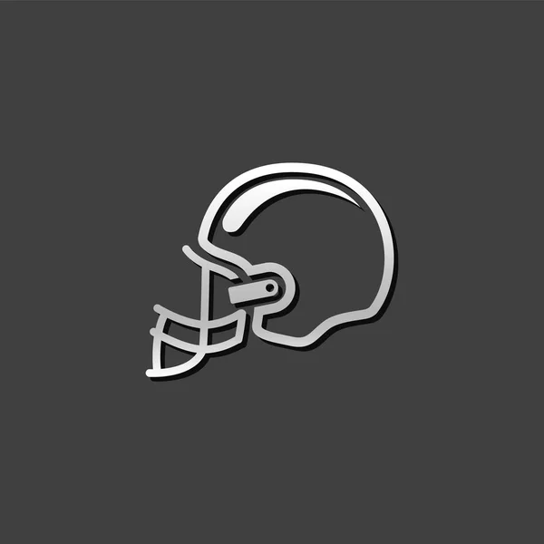 Metallic Icon - Football helmet — Stock Vector