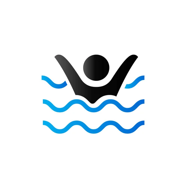 Drowned man icon — Stock Vector