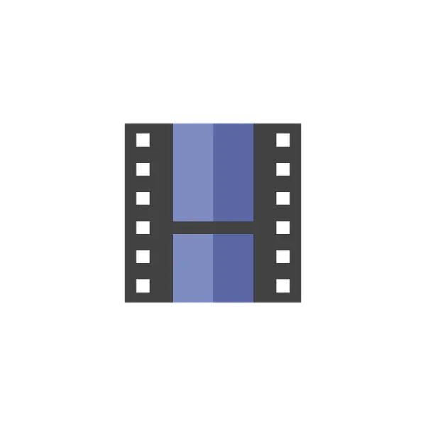 Icône plate - fichier vidéo — Image vectorielle