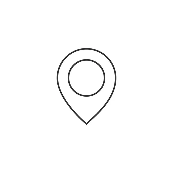 Overzicht icon - de kaart van de locatie van de Pin — Stockvector