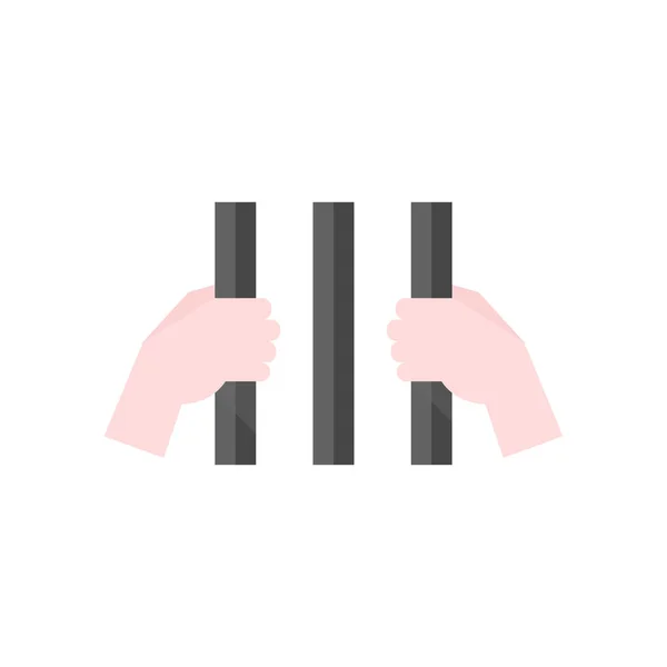 Platte icon - Hand met bars — Stockvector