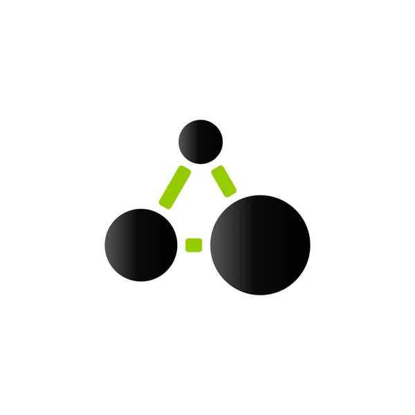 Duo Tone Icon - verbonden stippen — Stockvector