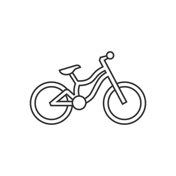 Значок контура - Горный велосипед — стоковый вектор