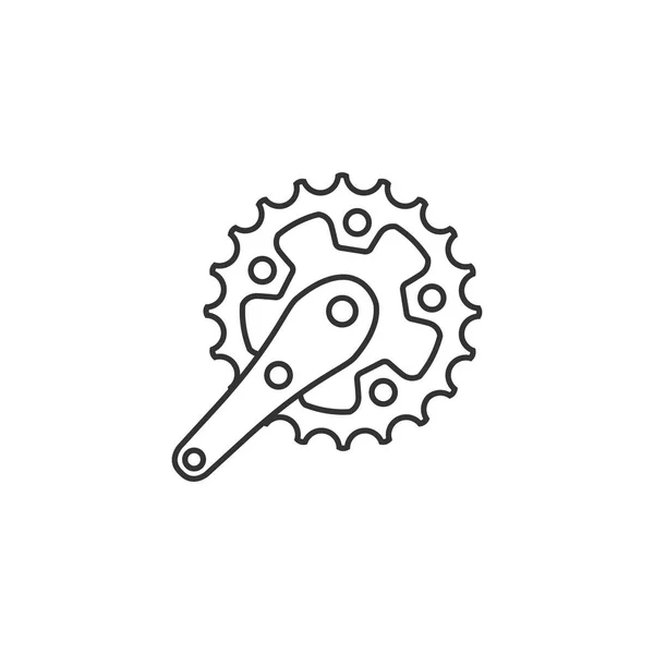 Outline icon - Bicycle crank set — Stock Vector