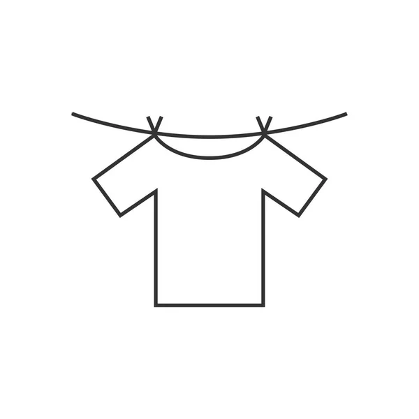 Umrisssymbol - Kleider hängen — Stockvektor